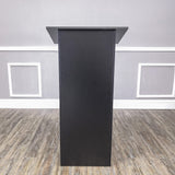 Black MDF Wood Podium Church Pulpit School Lectern Conference Debate Stand