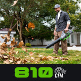 NovorikX Electric Leaf Blower, 810 CFM Variable-Speed, 60-Volt Lithium-ion Cordless Leaf Blower with 5.0Ah Battery and Charger Included, Powerful for Yard Cleaning