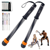 WITSPARKLLE Ropeless Battle Ropes, Adjustable Cordless Battle Ropes with Resistance Springs, Weighted Portable Workout Rope for Home Gym, Low-Impact HIIT Training Equipment for Men & Women (Black)