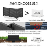 H Outdoor Privacy Screen with Aluminum Posts, Air Conditioner Fence Panels, Pool Equipment Enclosure