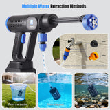 Cordless Portable Cleaning Tools, Brushless Portable Power Machine with LCD Display,100 Levels Adjustable,2×21VRechargeable Batteries 6-in-1 Nozzle Sprayer for Car,Patio,RV,Fence & Yard Cleaning