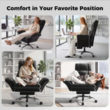 Big and Tall Office Chair, Flip Armrests for Pets & Cross Legged Sitting