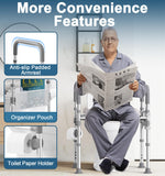 Toilet Seat Risers for Seniors, FSA/HSA Eligible Adjustable Raised Toilet Seat with Handles HOMLAND