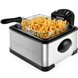 4.5 Liter Deep Fryer w/Basket Strainer, XL Jumbo Size, Adjustable Temperature & Timer, Perfect for Frying Chefman