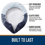 OLANLY Soft Microfiber Bathroom Toilet Lid Cover, Machine Washable Covers, 17.5x15, Stays in Place Rubber Backing, Fits Most Round, Elongated and Oblong Lids, Accessories Decor, Airy Blue