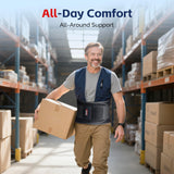 Back Brace for Men Lower Back Pain Relief Lumbar Support Brace Waist Belt with Ergonomic 3D Silicone Pad for Heavy Lifting Work, Herniated Disc, Sciatica XXL