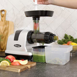 Omega Cold Press Juicer Machine, Vegetable and Fruit Juice Extractor and Nutrition System Makes Nut Milks Baby Food and Sorbets, Triple-Stage 80-RPM Slow Masticating Juicer, 200-Watts, Silver