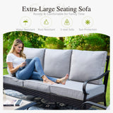 Sophia & William Metal Patio Furniture Set, 4-Piece Outdoor Conversation