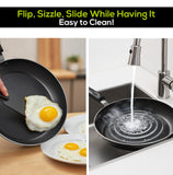 Utopia Kitchen Nonstick Cookware 3 Piece Omelette Pan Skillet Set, Nonstick Frying Pans with Induction Bottom, 8, 9.5 & 11 Inches Frying Pans with Bakelite Handles, PFOA Free, Grey