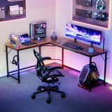 DUMOS 66" L Shaped Gaming Computer Desk, Sturdy Corner Table
