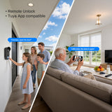 SIMBAILAI Wireless Video Doorbell with 7-Inch 1080p Full Touchscreen | Motion Detection | Two-Way Audio | Night Vision & 160° Wide-Angle | Tuya App Remote Unlock | IP65 Weatherproof | No Subscription