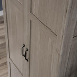 Sauder Select 71" Storage Cabinet, Pantry Cabinet Kitchen Storage with Adjustable Shelves, Bathroom Storage Cabinet, in Silver Sycamore