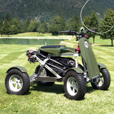 Golf Quad Electric Single Rider Golf Cart by The Golfather, Compact 4 Wheel Revolutionary Folding Design