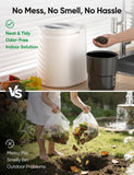 Compost Bin Kitchen, Auto-Cleaning Electric Compost Bin with Odorless & Low Noise Feature, Countertop Compost Machine for Food Scraps, Indoor Electric Food Waste Composter