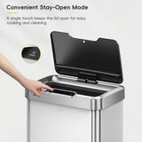 EKO Mirage-T 50 Liter / 13.2 Gallon Touchless Rectangular Motion Sensor Trash Can