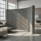 Portable Folding Paper Room Dividers - Versatile Privacy Partitions for Dorms, Offices, Studios & Exhibits - Easy Setup, Space-Saving, Grey Room Separator Panels