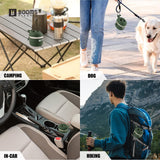 Booms Fishing Portable Trash Pouch: Silicone Expandable & Collapsible Fishing Line Waste Cantainer - Eco-Friendly Reusable Garbage Holder for Fishing, Hiking, Camping & Outdoor Activities - ST2 Green