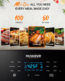 Nuwave Brio 15.5Qt Air Fryer Toaster Oven & Rotisserie Kit, 2024 New Advanced Turbo Convection Tech, 4 Rack