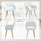 Home Office Desk Chair, Corduroy Vanity Chair 2PCS for Teen Girls, Blue