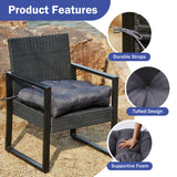 IPYNBAP Outdoor Chair Cushions Set of 2, Patio Chair Cushions with Ties,19x19+5