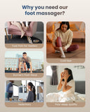 COMFIER FSA Eligible Foot Massager with Heat, Shiatsu Foot Massager Machine for Neuropathy Plantar Fasciitis, Squeeze & Rolling Foot Massage, Remote Control & Piano-Key Button