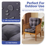 IPYNBAP Outdoor Chair Cushions Set of 2, Patio Chair Cushions with Ties,19x19+5