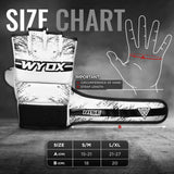 WYOX MMA Gloves Grappling Sparring, Boxing Gloves Men Women Muay Thai Martial Arts Training, Half Finger Adjustable Mitts Wrist Support Kickboxing Gloves, Cage Fighting Punching Bag Gloves WYOX