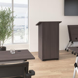Bush Business Furniture Podium Lectern, 48 inch Tall, Professional-Grade Mobile Presentation Stand