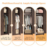 AMERLIFE Set of 2 Farmhouse Armoire Wardrobe Closet with 2 Barn Doors, 71'' Storage Cabinet with Shelf & Hanging Rod, Versatile Clothing Storage for Bedroom, Espresso