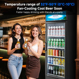 BODEGACOOLER Commercial Beverage Refrigerator and Cooler, 12.5 Cu.Ft. Commercial Merchandiser Refrigerator with Soft LED Light