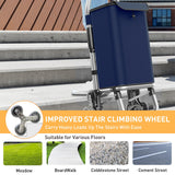 3 in 1 Shopping Cart, Foldable Hand Truck with 6 Wheels, 110 lbs Grocery Cart