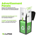 Alpine 40-Gallon Outdoor Recycling Bin – Commercial Trash Can with Locking Lid