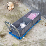Heavy Duty Foldable Push Cart Dolly with Swivel Handle Flat Bed Platform Truck on Wheels