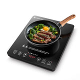 Portable Induction Cooktop 20 Temperature & Power Levels, 1800W Induction Stove Burner with 5.9" Heating Coil amzchef