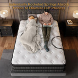 PUBPLON King Size Mattress 14 Inch Hybrid King Mattress Euro Top Medium Firm for Back & Lumbar Support [New Version], 365 Night Trial, Individual Pocket Spring for Motion Isolation & Pressure Relief