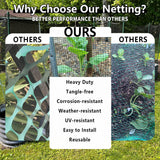 POYEE 15x15ft Bird Netting, 1/2-inch Square Mesh Garden Netting