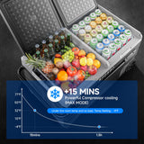 BODEGACOOLER 12 Volt Car Refrigerator, RV Car Fridge Dual Zone APP Control, Portable Freezer,121 Quart (115L) -4℉-68℉