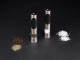 Cole & Mason Richmond Electric Salt and Pepper Mills, Adjustable Grind Mechanism, Chrome/Acrylic, 215 mm, Gift Set, Includes 2 x Electric Grinders
