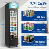 BODEGACOOLER Beverage Refrigerator and Cooler, 7.71 Cu. Ft Commercial Refrigerators for Drink, Beer, Tall Commercial Cooler