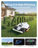 Mammotion LUBA 3 AWD 3000 Robot Lawn Mower with Garage (Ship Separately), 0.75 Acre, 360° LiDAR+NetRTK+AI Vision, All-Wheel-Drive for 80% Slopes, 30 Multi-Zone Management, Cutting Height 1.0"-2.7"