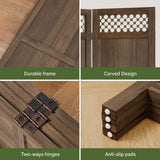 Privacy Screen Room Divider Panel - Real Wood Folding Partition Room Dividers, No-Assembly Required