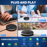 M4 Bluetooth Speakerphone Conference Microphone with AI Noise Reduction Full-Duplex AI Transcription USB Speakerphone 360°  Black AISPEECH