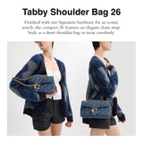 Coach Women's Quilted Denim Tabby Shoulder Bag 26, Indigo