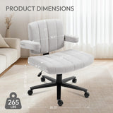 Ergonomic Office Chair - Wide Seat Criss Cross Back Design, Adjustable Arms