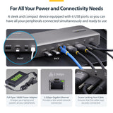 StarTech.com USB-C Docking Station (10-in-1, USB4), Up to 100W Charging for Laptop, 40Gbps Data Transfer