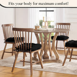 Basic Beyond Chair Cushions for Dining Chairs 6 Pack, Chair Cushion with Ties and Non Slip Backing