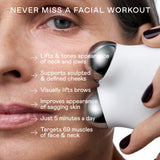 NUFACE MINI+ Facial Sculpting Tool - Microcurrent Face Massager Device for Skin Tightening, Contouring, Depuffing & Toning Cheeks, Neck & Jawline + Lymphatic Drainage & Activator Gel, Sandy Rose