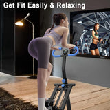 KINMAC Stair Stepper with Adjustable Resistance for Home - Upgrade Climber Workout Machine with LCD Tracking & Space-Saving Design | Ideal for Home Gym, Apartment & Office (Black)