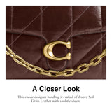 Coach Women's Quilted Glazed Leather Chain Tabby Shoulder Bag