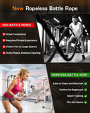 VividPulse Pink 2PCS Weighted Ropeless Battle Ropes for Home Gym - Portable & Quiet Training Rope for HIIT, Strength & Low-Impact Cardio - Full Body Workout Equipment for Men & Women